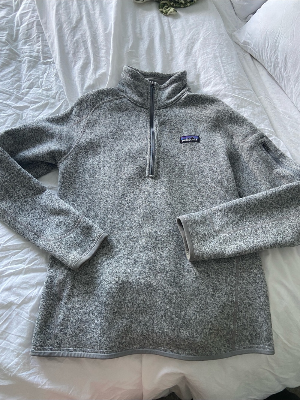 Patagonia Men's Heather Gray Half-Zip Fleece Pullover